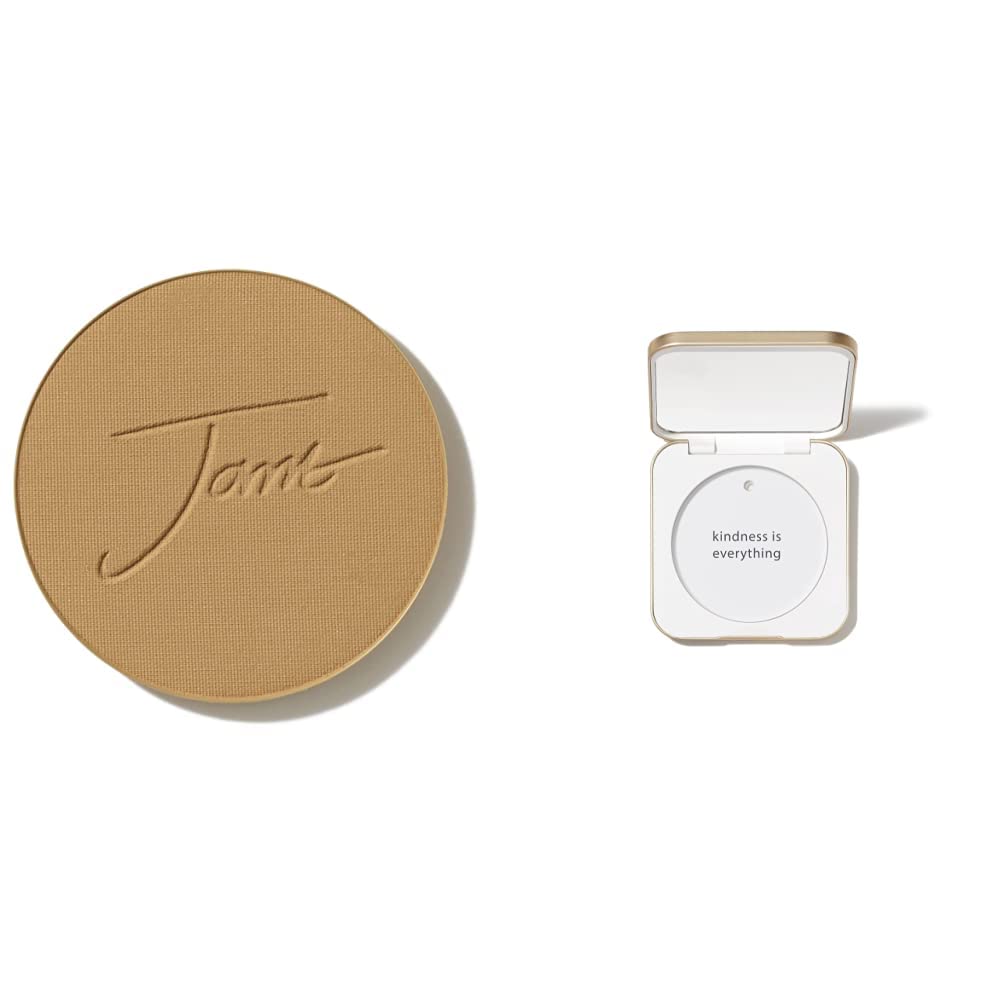 jane iredalePurePressed Base Mineral Foundation Refillable Compact Set| Semi Matte Pressed Powder with SPF | Talc Free, Vegan, Cruelty-Free