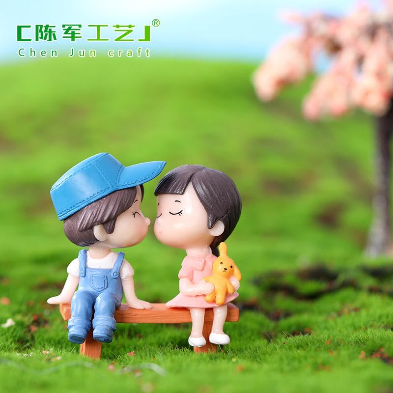 Image of Cortina Cute Cartoon Car Dashboard Interior Decoration Accessories Decoration Ornaments Plastic Crafts Girl and Boy Couple Ornaments