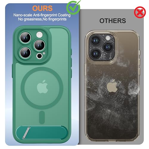 AMILIFECASES Magnetic Compatible with iPhone 15 Pro Case, [Built-in Kickstand][Full Camera Protection][Compatible with MagSafe][Anti-Fingerprint] Shockproof Phone Case for iPhone 15 Pro 6.1",Cyan by AMILIFECASES - Used condition - Image 7