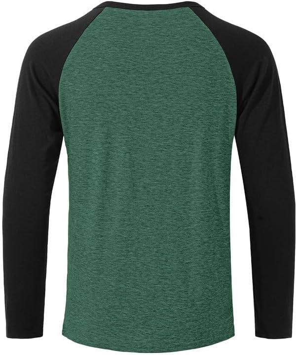 Men's Henley Shirts Cotton T-Shirt Short Sleeve/Long Sleeve Shirt Casual Stylish - Image 4