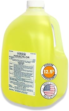 DPM HASA Liquid Chlorine for Swimming Pool | Sodium Hypochlorite 12.5 Percent Pool Shock | Made in USA | Commercial Grade Pool Chlorine Liquid | Essentials Chlorinating Liquid 1