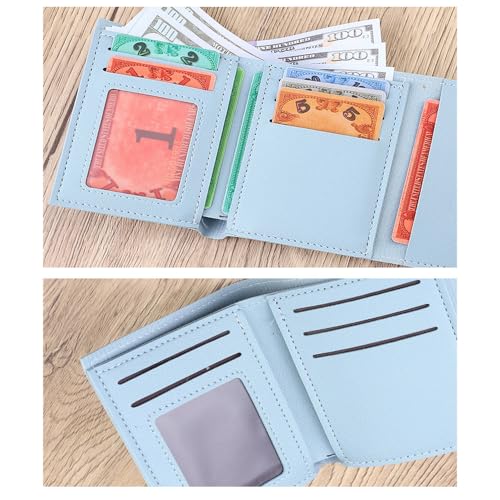 Women's Duck Mini Wallet with ID Window Card Holder Cash Pocket Folding PU Purse4