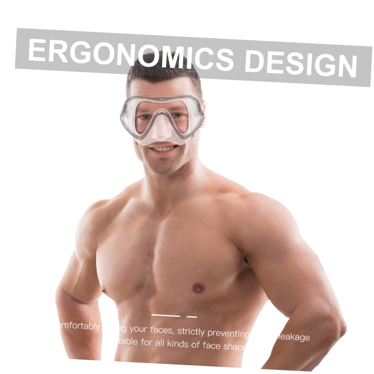 Set de Máscara de Snorkel de Silicona Negra para Hombres y Mujeres