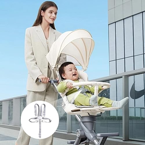 5 Punkt Gurt Hochstuhl Sicherheitsgurt,Ersatz-Sicherheitsgurte für Baby Kinderwagen Hochstuhl,Gurt Tripp Trapp Stuhl Gurt Verstellbare,Sicherheitsgurt Hochstuhl Wandelbare für Hochstuhl/Kinderwagen