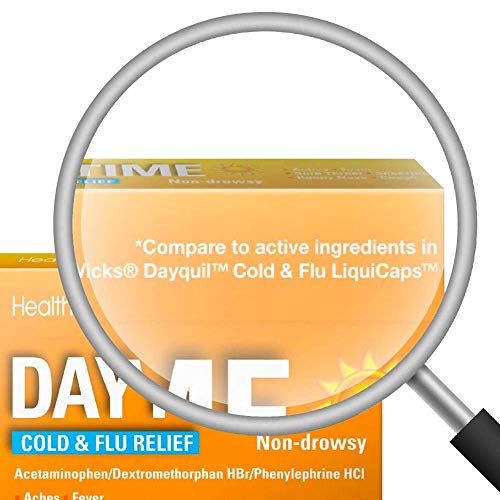 Healtha2Z Daytime Cold & Flu Relief - Non Drowsy | 20 Count Softgels | Compare To Vicks® Dayquil® Cold & Flu Liqui Caps Active Ingredient #TOP1