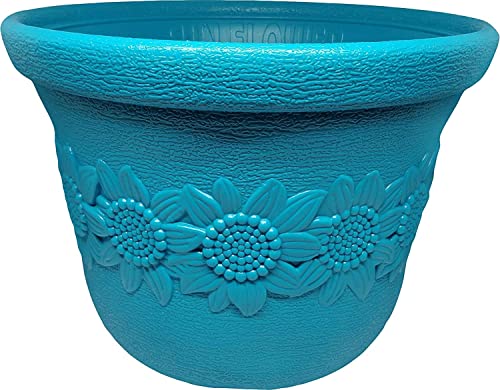 Image of Sunny Plastic Pots for Plants, Flower Pots for Home, Window Display, Garden (Multicolor 10 inch - 4 pc)