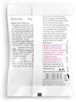 D-Klog Drain Cleaner Powder (40g x 12 Units),Removes Clogs,Blockages in Washbasin,Septic Tank, Sinks,Pipes within 30 mins.Drain expert |Sink cleaner|Toilet Cleaner |No manual hassle required