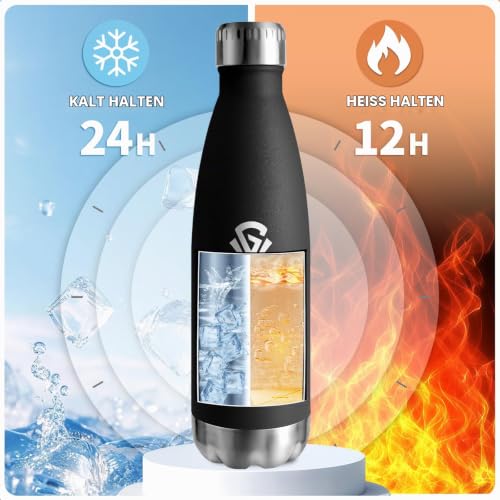 Isolierflasche 750ml, Trinkflasche Kohlensäure Geeignet, Thermosflasche Auslaufsicher, Trinkflasche Edelstahl BPA-Frei… – Ansicht 3