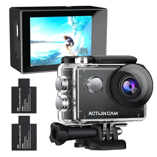 Xilecam Action Camera 1080P 30fps Sports Camera 40m/131ft Underwater Waterproof with 2 Batteries and Multi-Function Accessory
