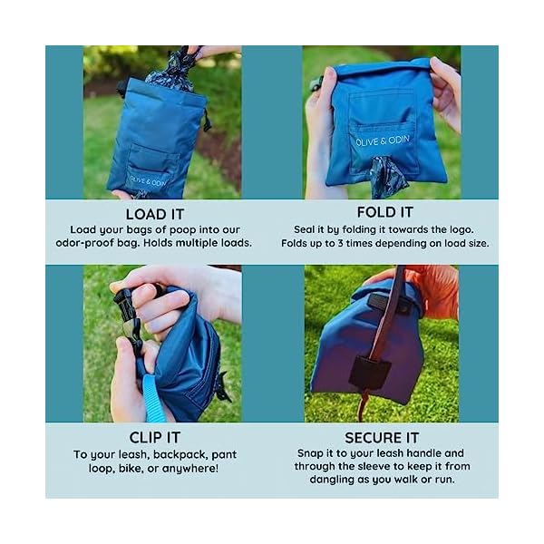 Olive & Odin Poop Stash – Reusable Dog Poop Bag Holder for Walks – Smell Proof Dog Poop Holder – Poop Bag Dispenser and Pocket – Dog Accessories Travel Bag – Dog Bags For Poop for Dog Walkers Olive & Odin Poop Stash – Reusable Dog Poop Bag Holder for Walks – Smell Proof Dog Poop Holder – Poop Bag Dispenser and Pocket – Dog Accessories Travel Bag – Dog Bags For Poop for Dog Walkers