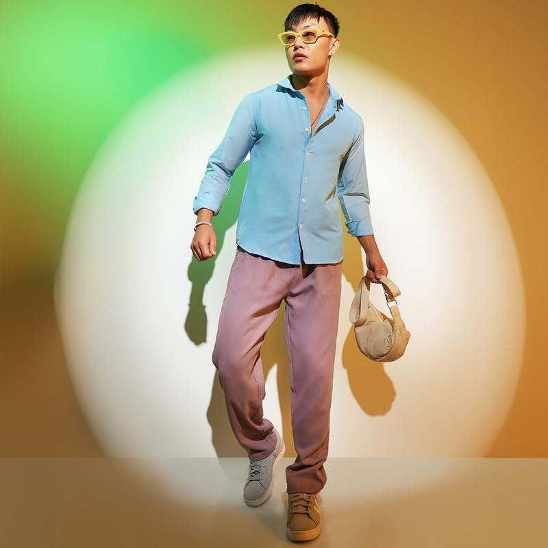 Image of CAHOOT Men's Solid Utility Shirt | Casual Wear | Spread Collar | Long Sleeve | Button Closure | Shirt Crafted with Comfort Fit for Everyday Wear