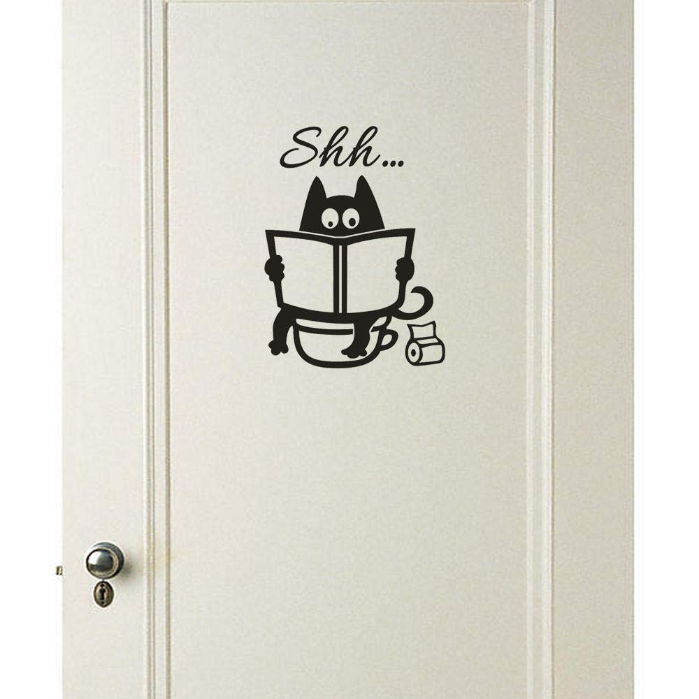 Adesivi per WC per gatti carini decalcomanie per coperchio WC autoadesive fai-da-te per bagno bagno decorazioni per WC impermeabili di moda M768  15