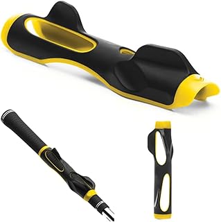 Esenlong Golf Grip Trainer, Golf Posture Correction Aid Attachment Golf Swing Trainer Grip Practice Aid for Improving Hand Positioning