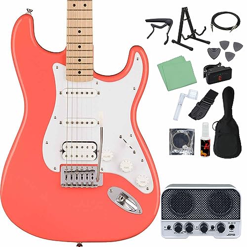 Squier by Fender SONIC STRATOCASTER HSS Tahitian Coral エレキギター初心者14点セット【Bluetooth搭載ミニアンプ付き】 ストラトキャスター スクワイヤー/スクワイア