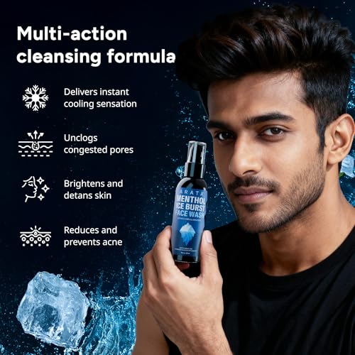 Image of Arata 1% Salicylic Acid Menthol Face Wash | Brightens & Detans Skin | Delivers Instant Cooling Sensation | For All Skin Types | For Men & Women 100 ML