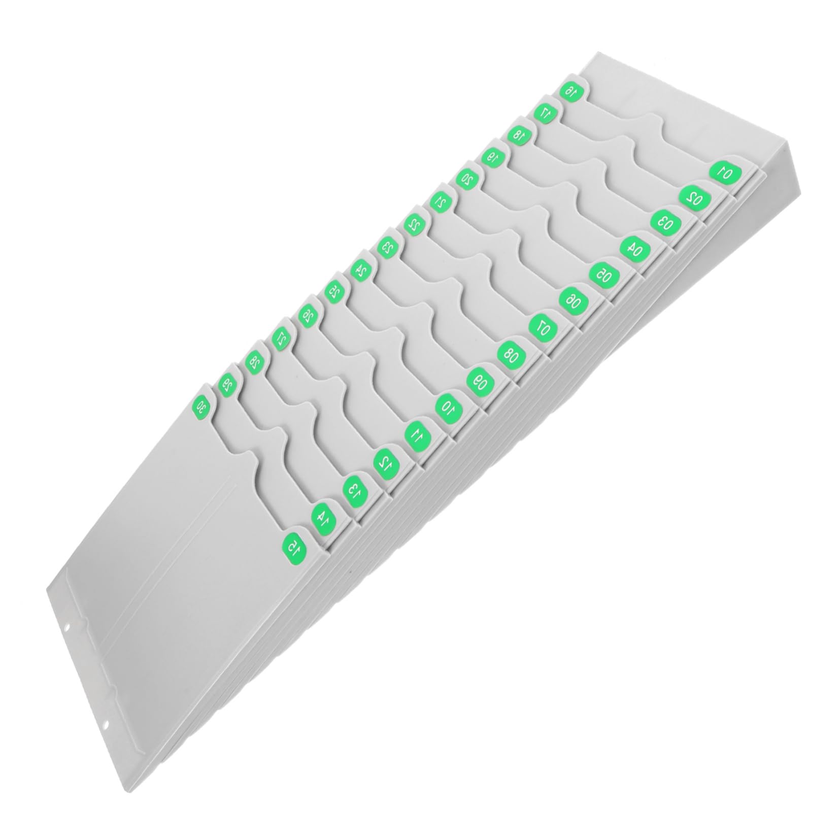 Porta Tessere Presenze Espandibile 30 Scomparti in Plastica | Organizer Schede Orario, Scaffale Pratico per Impiego Ripetuto, Struttura Flessibile