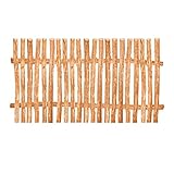 Valla de estacas de madera de avellana BooGardi • 150 x 100 cm • Distancia entre estacas 3-4 cm • Kit para valla de estacas con travesaños, listones y tornillos