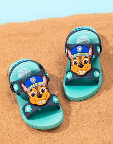 Paw Patrol Kids Sandals | Boys Blue Sliders with Supportive Strap | Chase The Police Dog Summer Shoes | Slip-on Footwear2