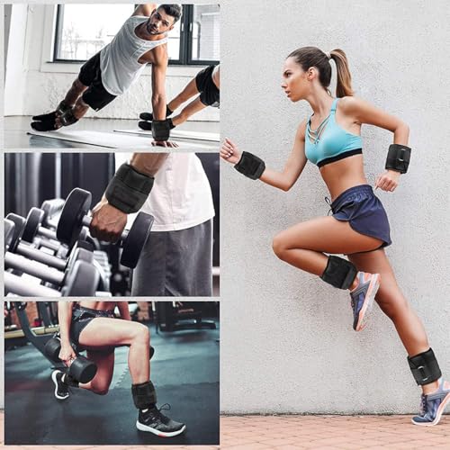 Image of Musclen Fitness Ankle Weight Band (1.5 KG X 2)| Resistance Exercise | Wrist Ankle | Fitness Band | Unisex Workout Equipment Polyester Adjustable Weight | Multi-Purpose