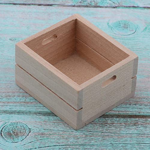Harilla 3 1/12 Puppenhaus Mini Holz Lebensmittel Getränke Aufbewahrungsbox Küchengerät – Bild 3