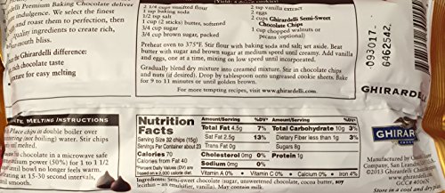 image for Sattie Ghirardelli Chocolate Premium Baking Chips Bundle: 1 Bag Each o
