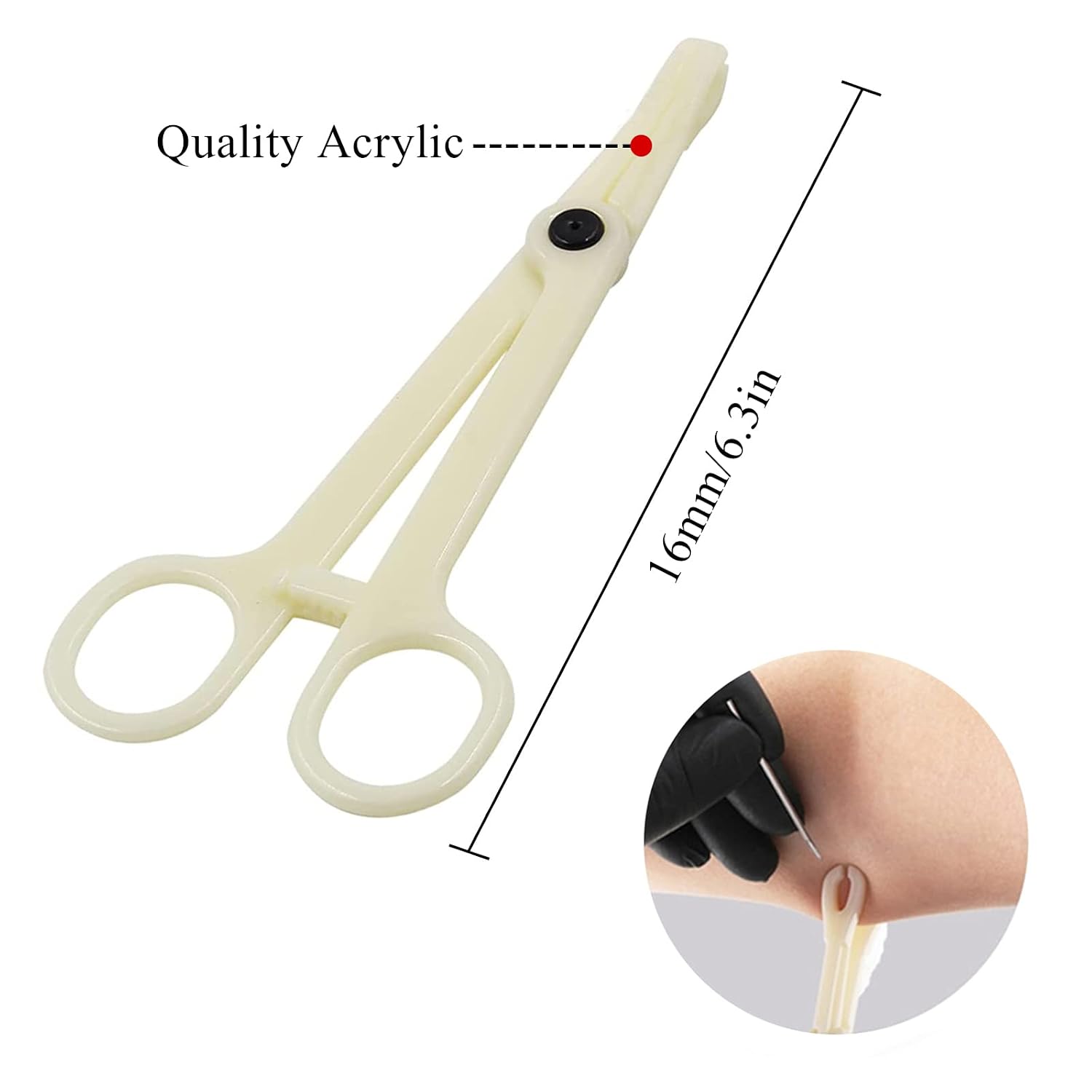 Piercing Clamps 25Pcs Piercing Forceps Septum Forceps Clamps Rounded Slotted Disposable Piercing Clamps for Ear Nose Lip Navel Tongue Septum Belly Piercing Kit Piercing Tools