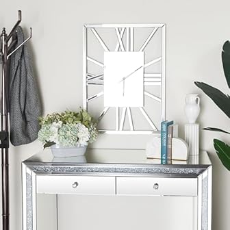 Silver Glass Wall Clocks