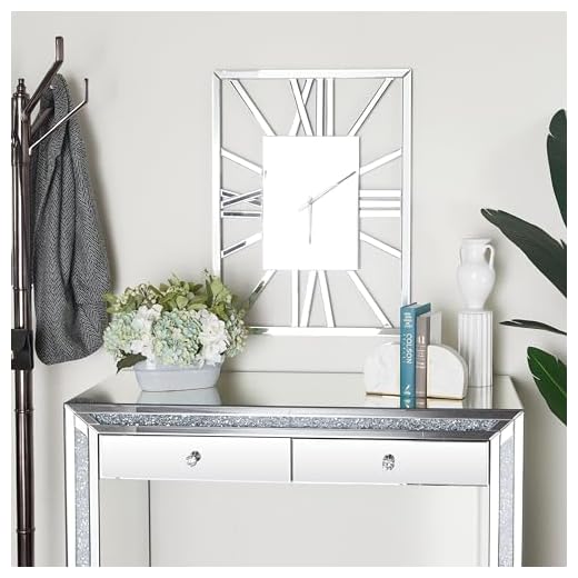 Silver Glass Wall Clock