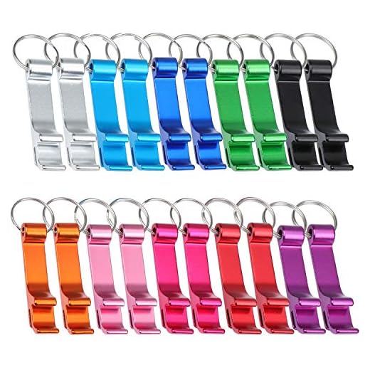 TsunNee - Lot de 20 décapsuleurs avec porte-clés