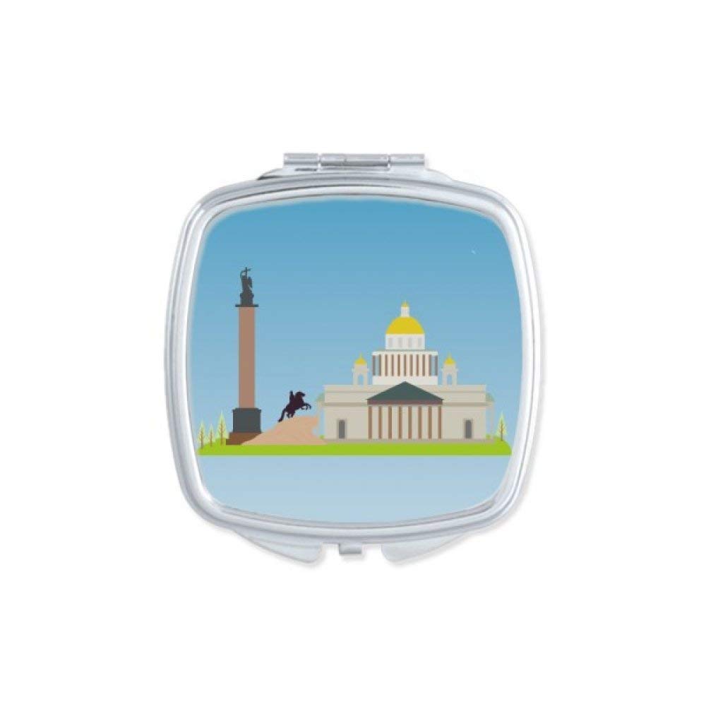 Miroir de poche de Saint-Pétersbourg : le compact carré pour retouches faciles