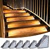 VOLISUN Solar Stair Lights 6 Pack, Solar Step Lights Outdoor Waterproof