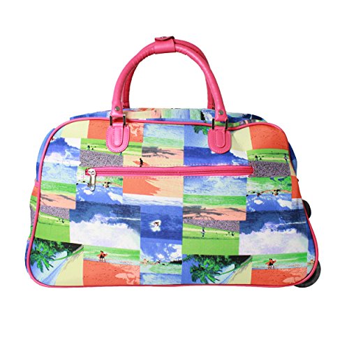 World Traveler 21-Inch Carry-On Rolling Duffel Bag, Surf2