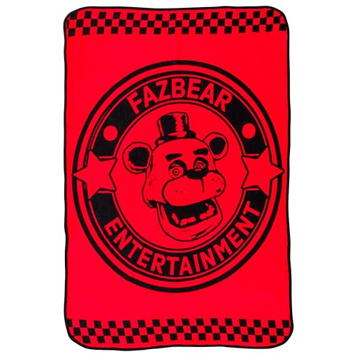 Silver Buffalo Five Nights at Freddys Special Delivery Fazbear Entertainment 45 x 60 Fleece Throw Soft and Cozy Blanket 185 GSM