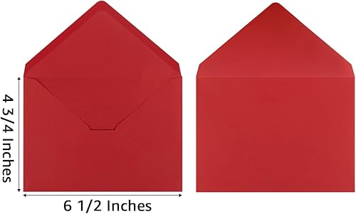 Miniatura 2 de 100 sobres de Navidad A6 coloridos de 4 x 6 pulgadas para tarjetas de felicitación, cumpleaños, bodas, tarjetas de invitación de baby shower (6 12 x