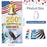 DPKOW 250th Anniversary American Door Cover 4th of July Decorations 2026, Fabric Fourth of July Door Banner Patriotic Decorations Outdoor Indoor, American Flag Banner Party Favors Supplies, 71x35 Inch