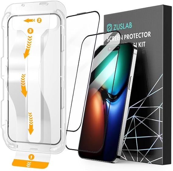 [2 Pack] ZUSLAB Screen Protector for iPhone 15 Pro Max Tempered Glass
