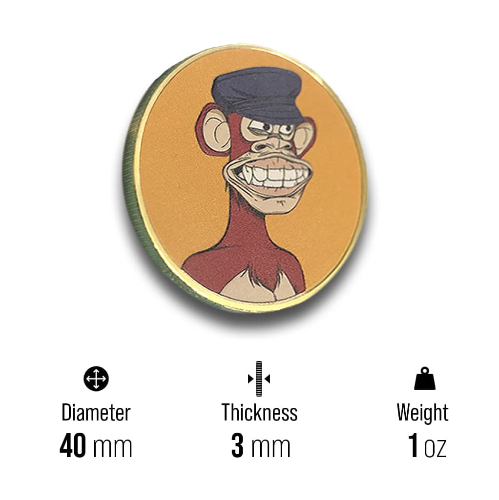 Amazon.com: E-BEST CARE NFT Bored Ape Coin Yacht Club Gold Plated with  Protective Case and Box for Crypto NFT Collector (Colorful-1) : Office  Products