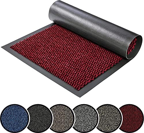 GULLAMBO Non Slip Door Mat  Indoor And Outdoor Door Mat Kitchen And Office Use Mat, Super Soft Absorbent Multicolor Barrier Mat, Machine Washable Entrance Rug (Grey, 40cm x 60cm)
