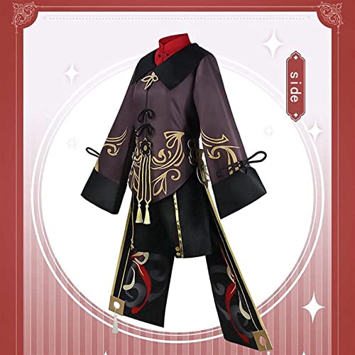 Genshin Impact Cosplay fantasia cosplay com capuz uniforme Halloween conjunto completo Hu Tao, Multi