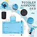 Toddler Airplane Bed - Airplane Seat Extender for Kids - Barrier Designed Flyaway Kids Bed Airplane with Pockets - Portable Plane Bed Foot Rest for Flights Travel Essentials Blue