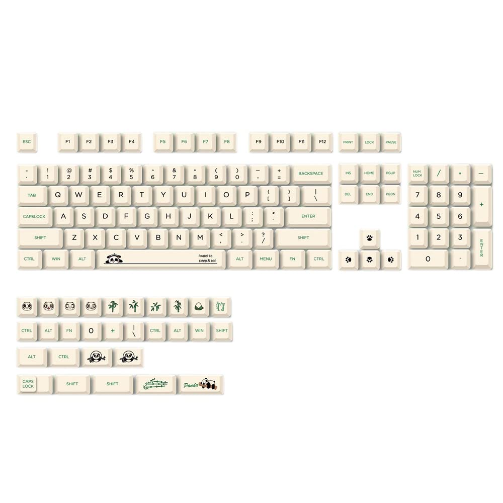 Keycaps PBT XDA finie la brillance : 133 touches Panda clavier mécanique - 8