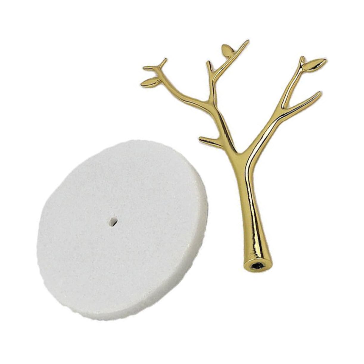 GALPADA 1Pc Elegant Tree Branch Jewelry Organizer Stand with White Marble Base Stylish Display Rack for Earrings Necklaces Rings and Bracelets for Home Store Decor