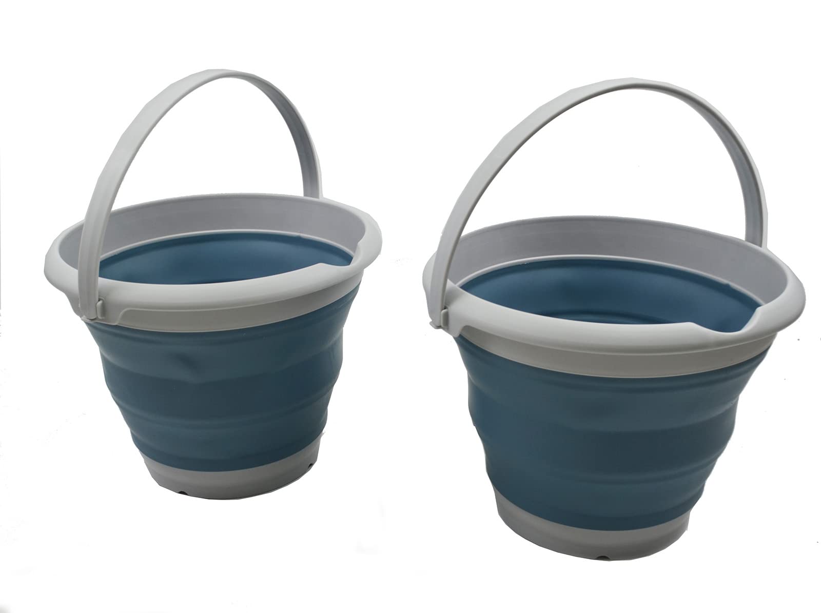 Secchio pieghevole in plastica da 8.5 L, pieghevole, rotondo, secchio per l'acqua portatile per la pesca,