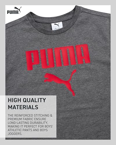 Image of PUMA Boys 3 Piece Active Tricot Jogset with T-Shirt (Sizes 8-16)