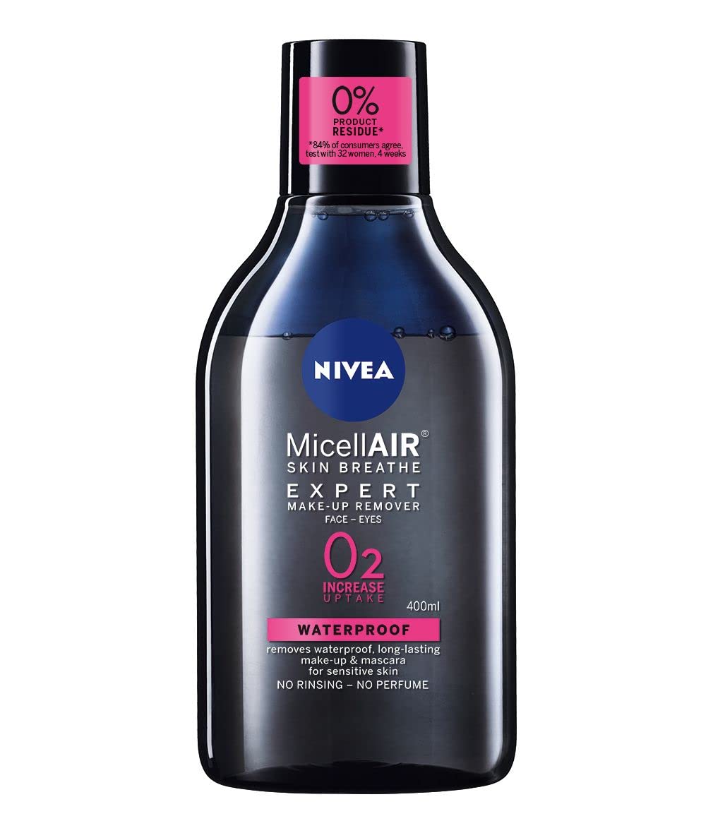 NIVEA Micellar Water 400 ml Waterproof Nivea MicellAIR 3-in-1 Formula That Effectively Removes Makeup, Cleanses