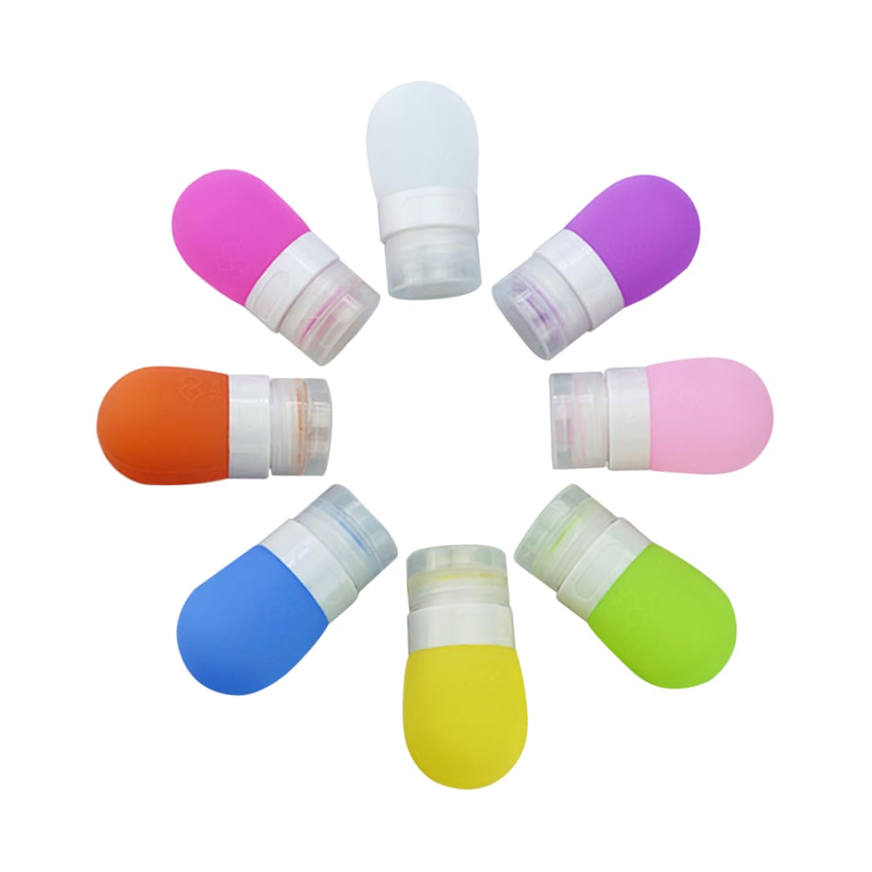MAGICLULU 2 Set di Flaconi in Silicone Riutilizzabili Dispenser per Gel Contenitori a Tenuta Stagna per Articoli da Toeletta Flaconi per Shampoo Barattoli per Lozione 8 Pezzi*2