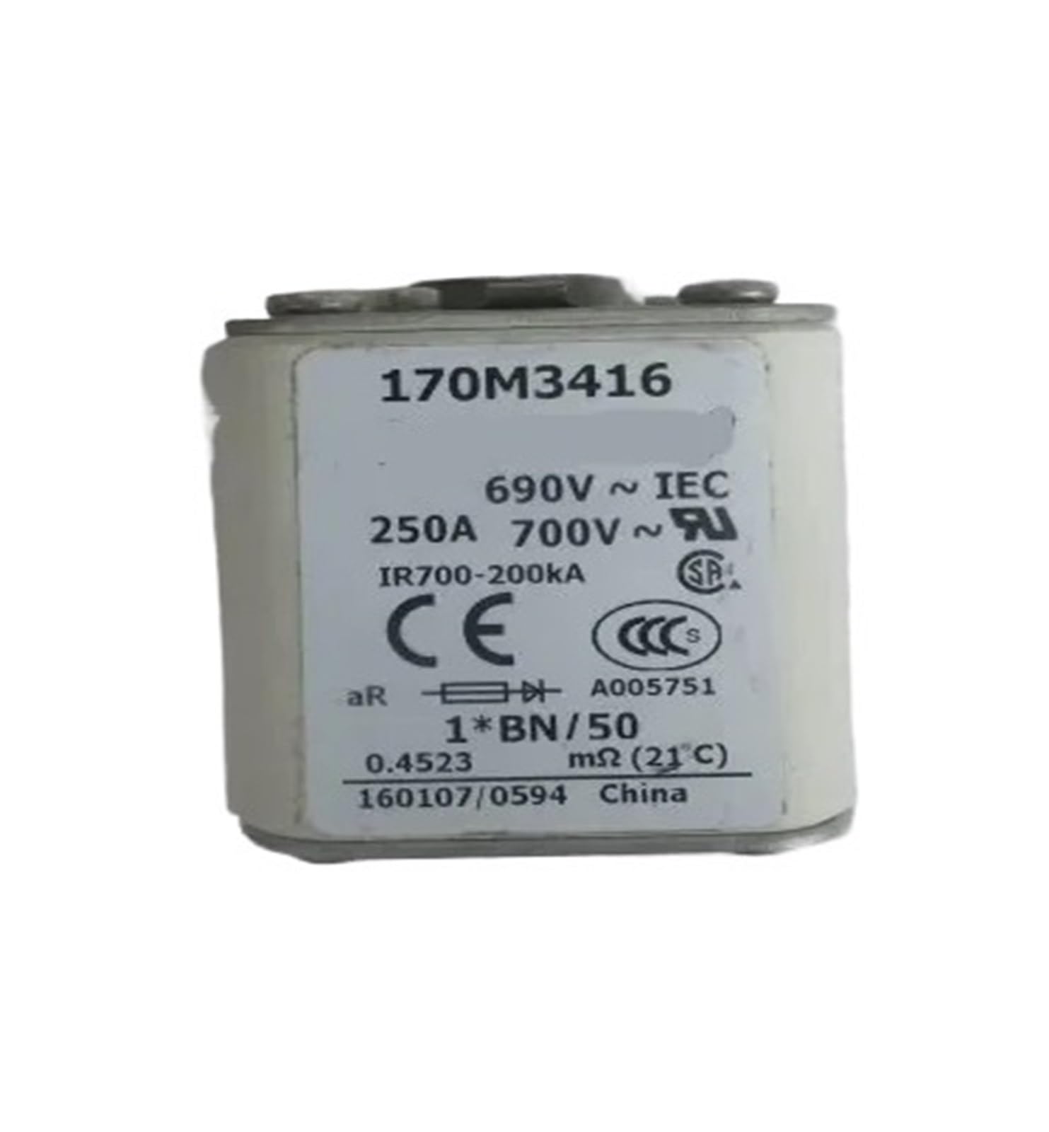 Fusible haute performance 700V 350A conçu pour les environnements industriels sévères