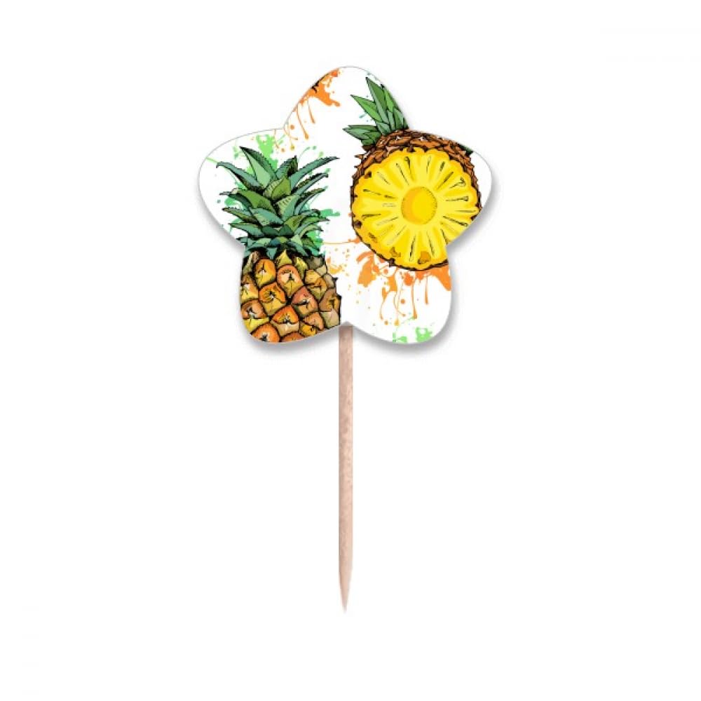 Cure-dents étoile jaune pour présenter vos fruits tropicaux sans vous salir les doigts