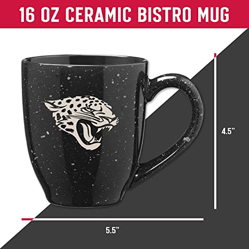 Image of Rico Industries NFL Football 16 oz Team Color Laser Engraved Speckled Ceramic Coffee Mug