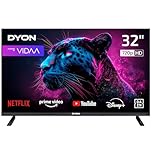 DYON Movie Smart 32 VX - 32 Zoll 80 cm Smart TV mit HD Triple Tuner (DVB-C/-S2/-T2), App Store, Prime Video, Netflix, YouTube, DAZN, Disney+, waipu.tv, Hotelmodus